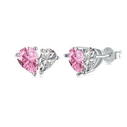 [CiCi]Dazzling Elegant Heart Cut Lover Earrings