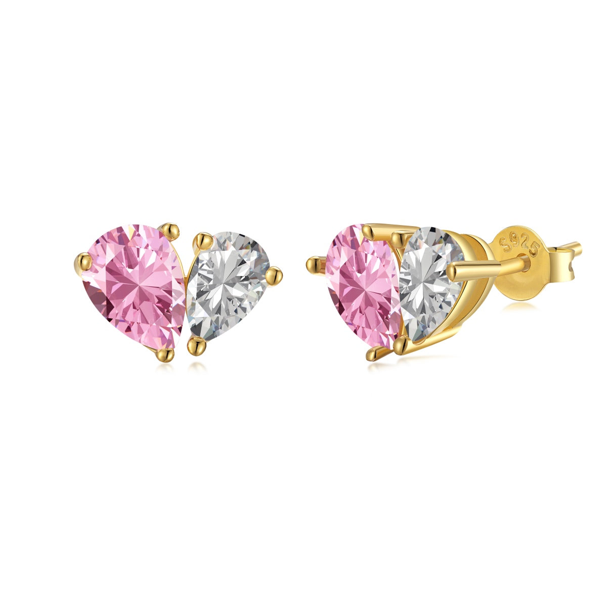 [CiCi]Dazzling Elegant Heart Cut Lover Earrings