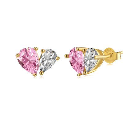 [CiCi]Dazzling Elegant Heart Cut Lover Earrings