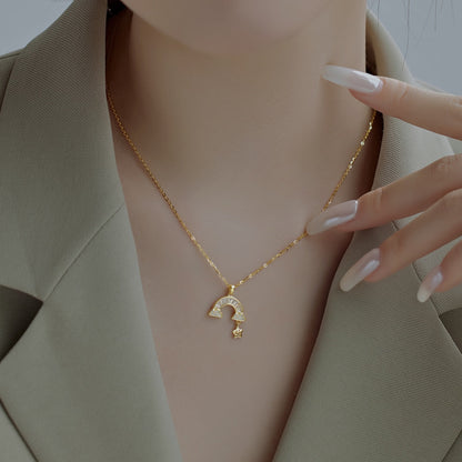 [CiCi]Unique Rainbow Star Necklace