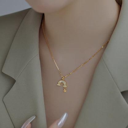 [CiCi]Unique Rainbow Star Necklace