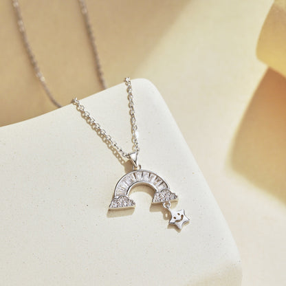 [CiCi]Unique Rainbow Star Necklace
