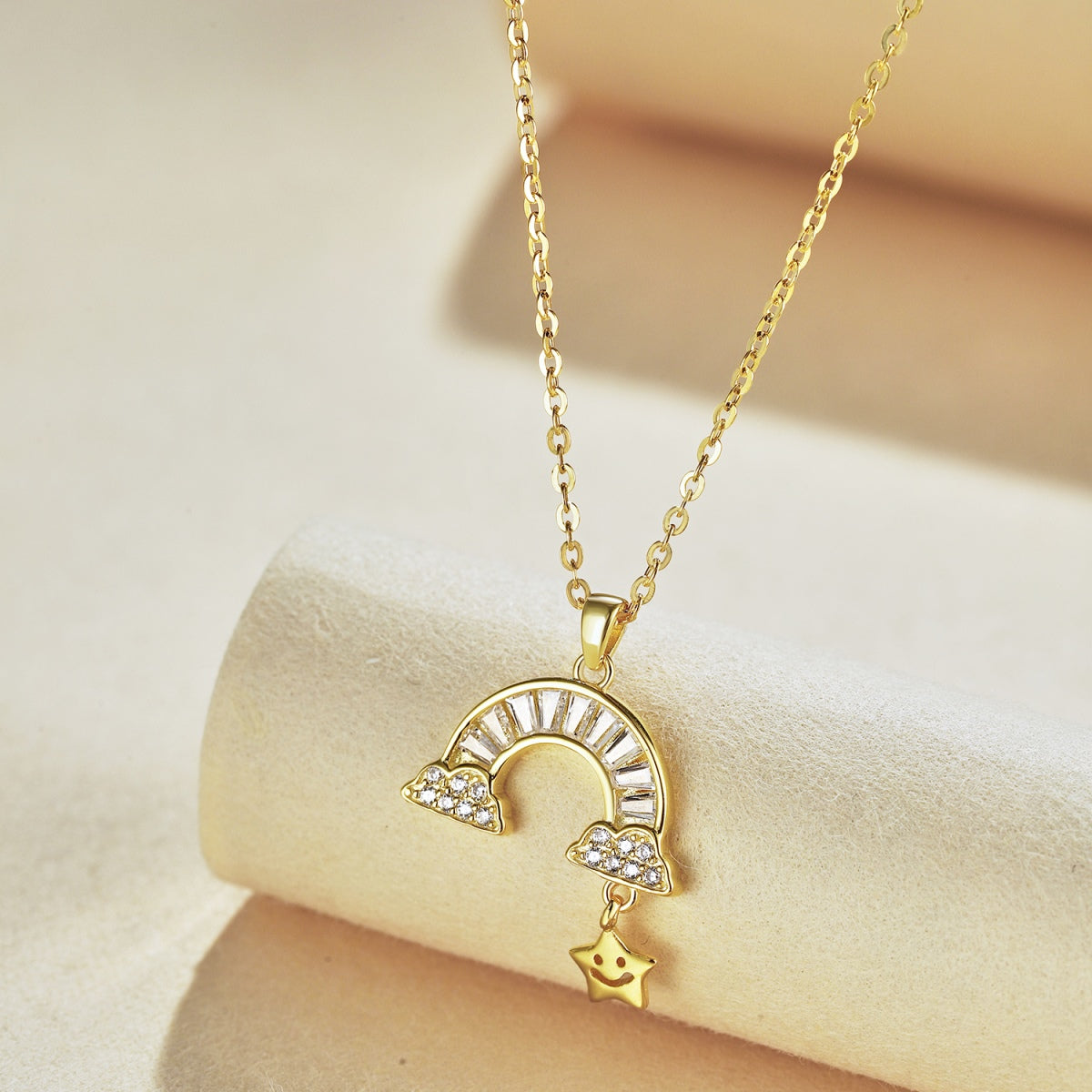 [CiCi]Unique Rainbow Star Necklace