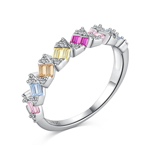 [CiCi]Delicate Vibrant Emerald Cut Daily Ring