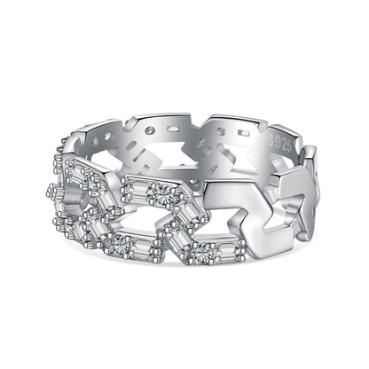 [CiCi]Sparkling Vibrant Emerald Cut Daily Ring