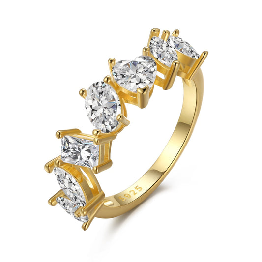 [CiCi]Delicate Multi Cut Ring