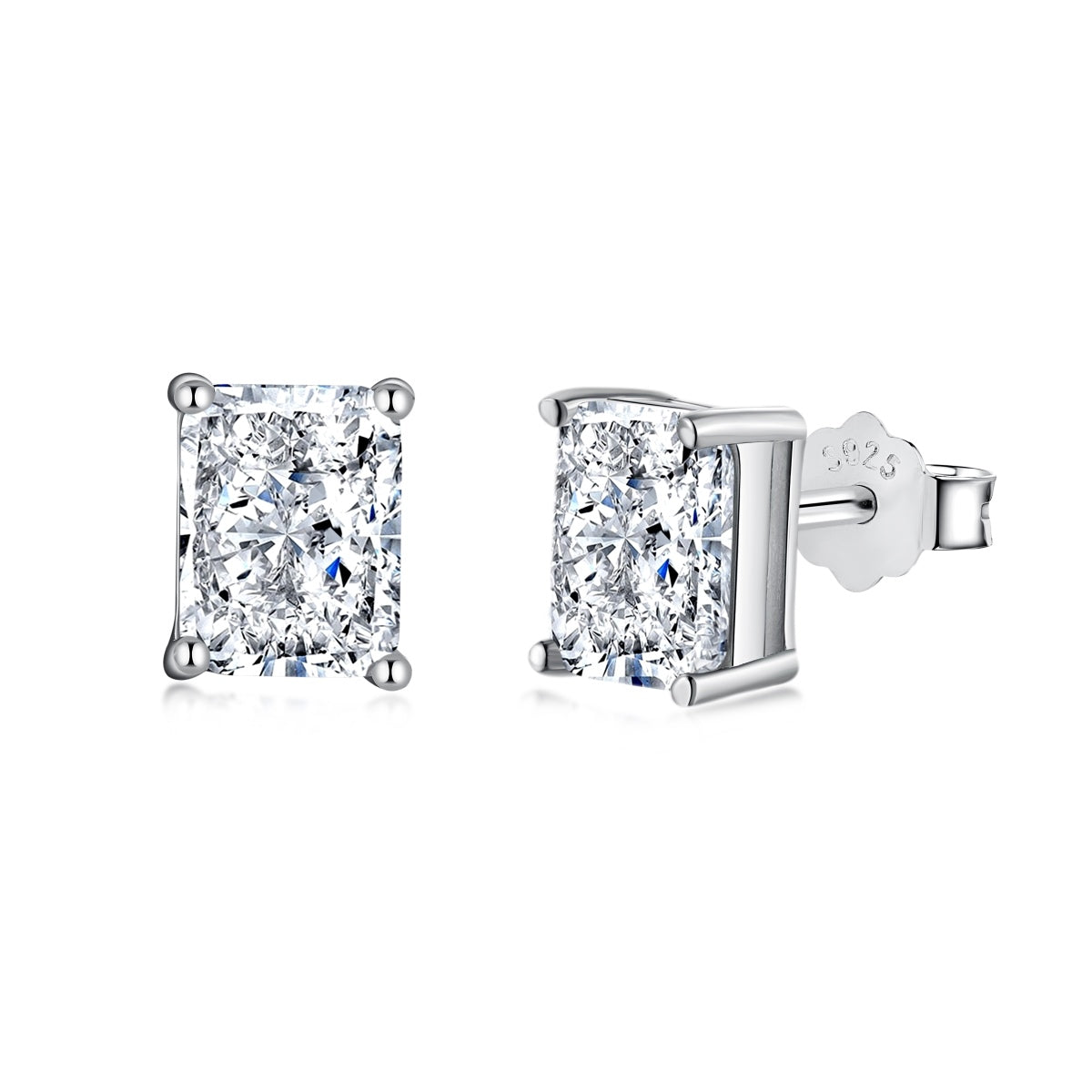 [CiCi]Radiant Luxurious Princess Cut Daily Earrings
