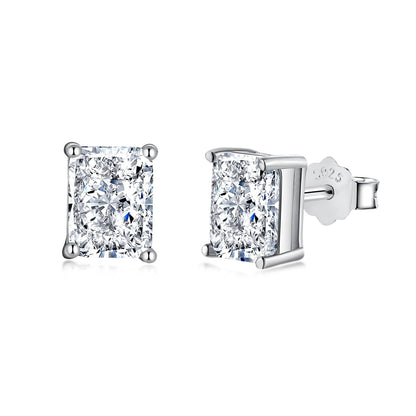 [CiCi]Radiant Luxurious Princess Cut Daily Earrings