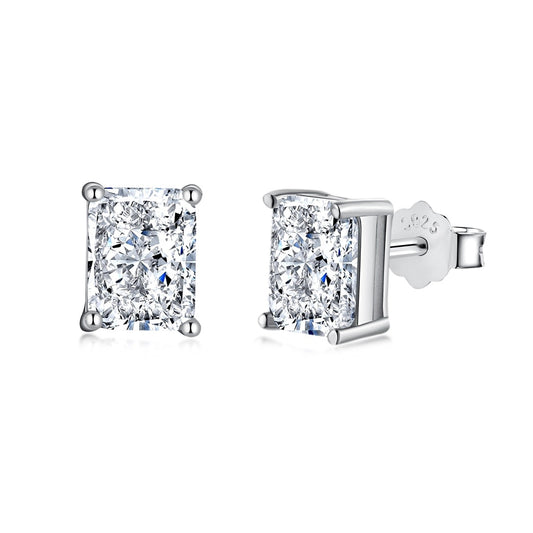 [CiCi]Radiant Luxurious Princess Cut Daily Earrings