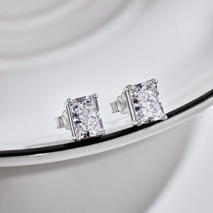 [CiCi]Radiant Luxurious Princess Cut Daily Earrings
