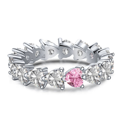 [CiCi]0.25 Carat Radiant Romance Heart Cut Lover Ring