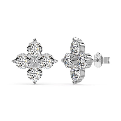 [CiCi]Four-Leaf Clover Eight-Pointed Star Earrings