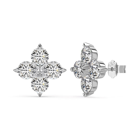 [CiCi]Four-Leaf Clover Eight-Pointed Star Earrings