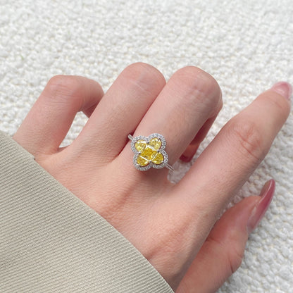 [CiCi]Luxurious Eternity Flower Shape Banquet Ring