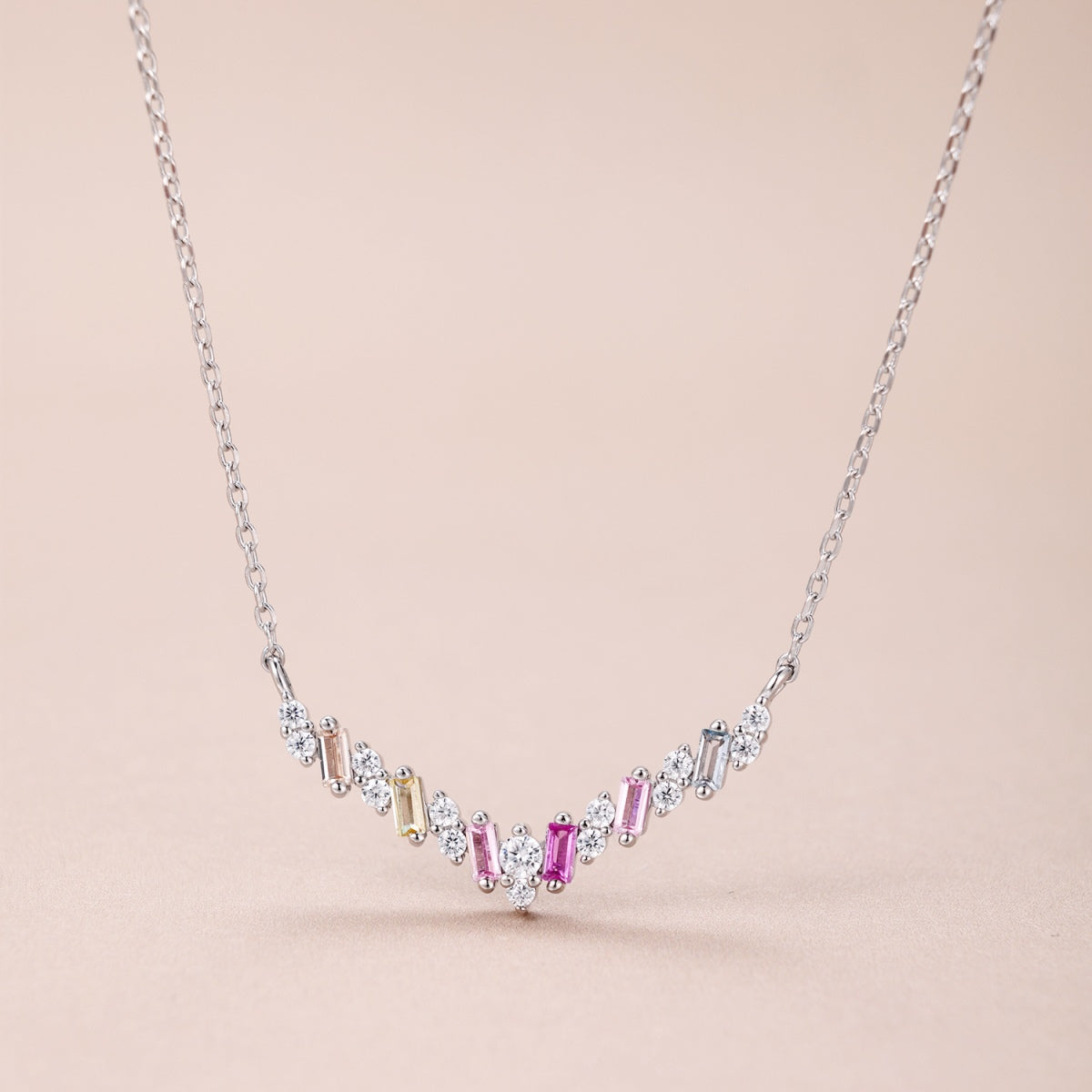 [CiCi]Dazzling Rainbow Necklace