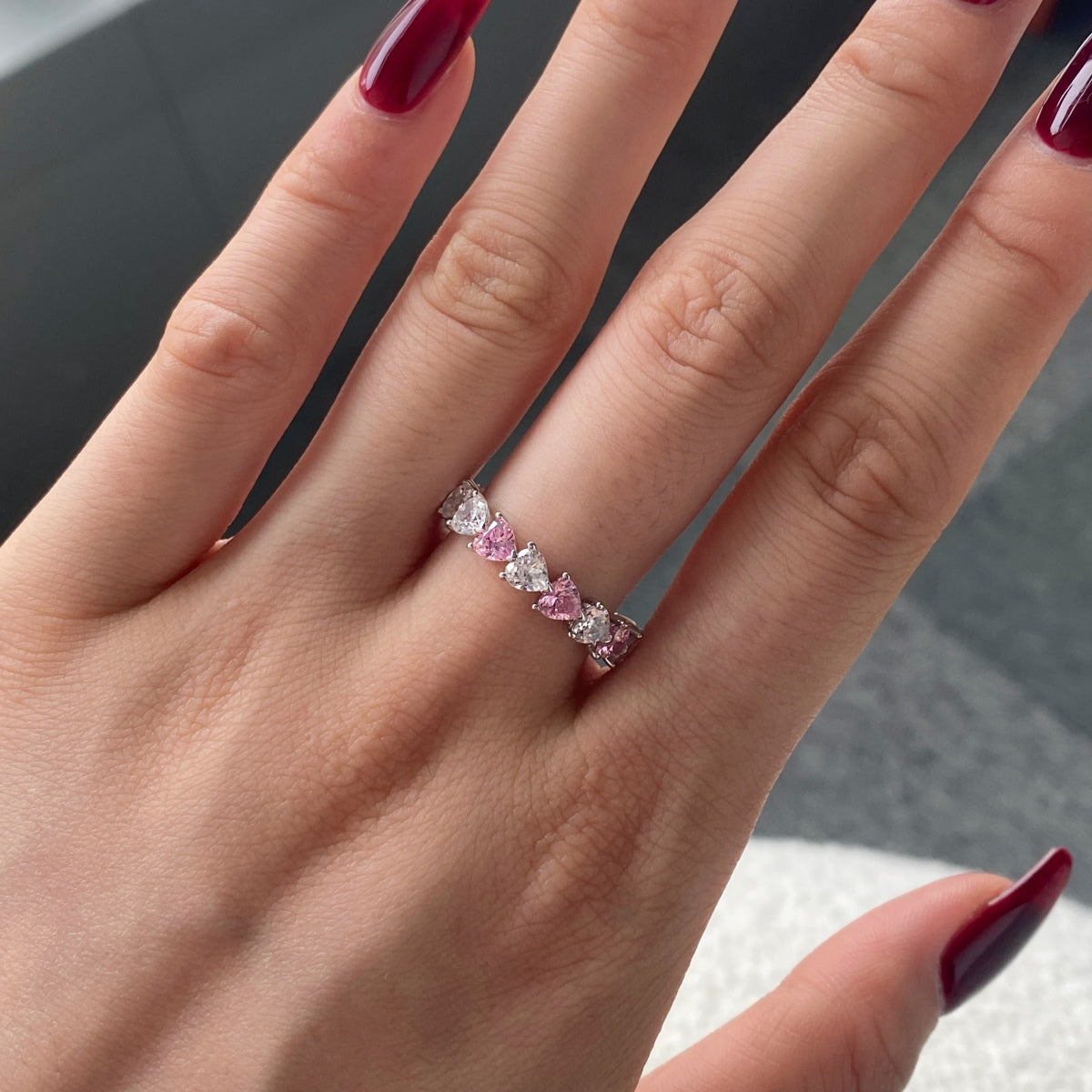 [CiCi]0.25 Carat Radiant Romance Heart Cut Lover Ring