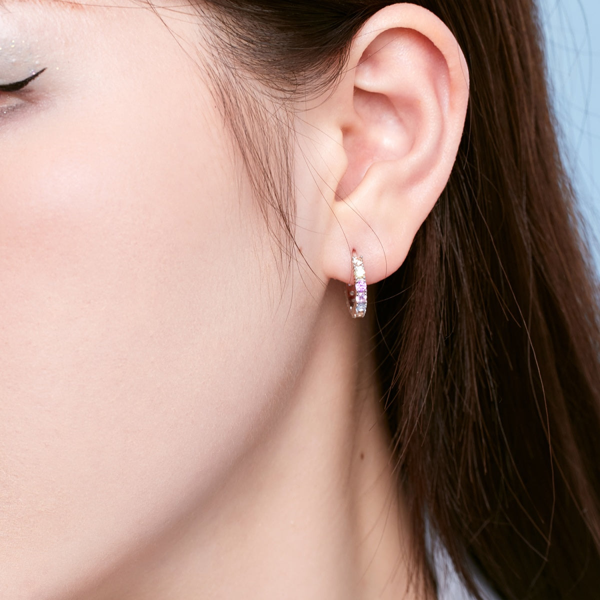 [CiCi]Radiant Colorful Round Cut Earrings