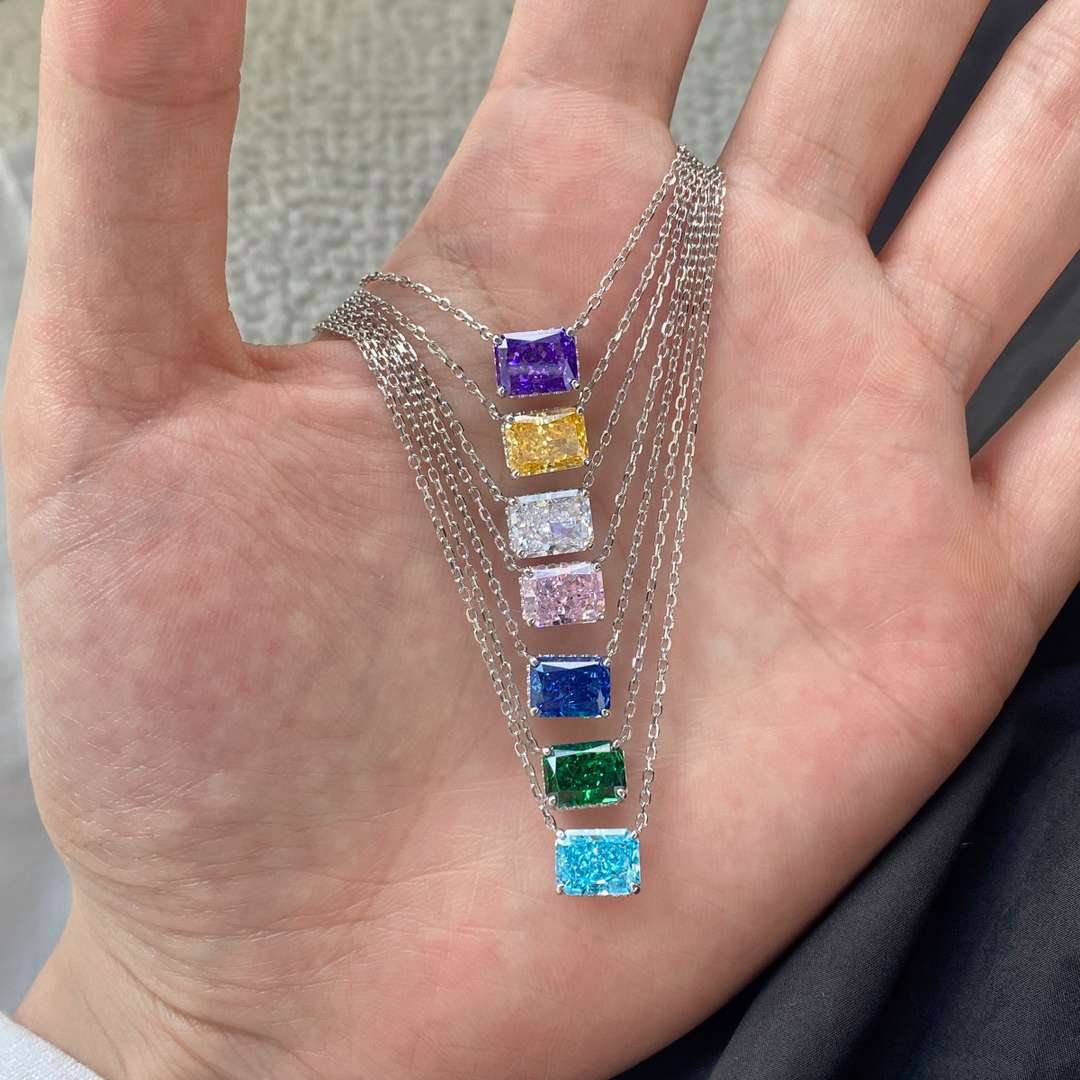 [CiCi]Luxurious Square Shape Colorful Necalack