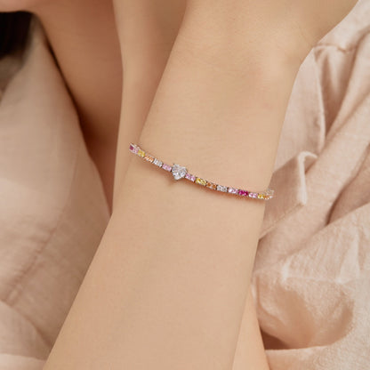[CiCi]Delicate Romantic Heart Shape Lover Bracelet