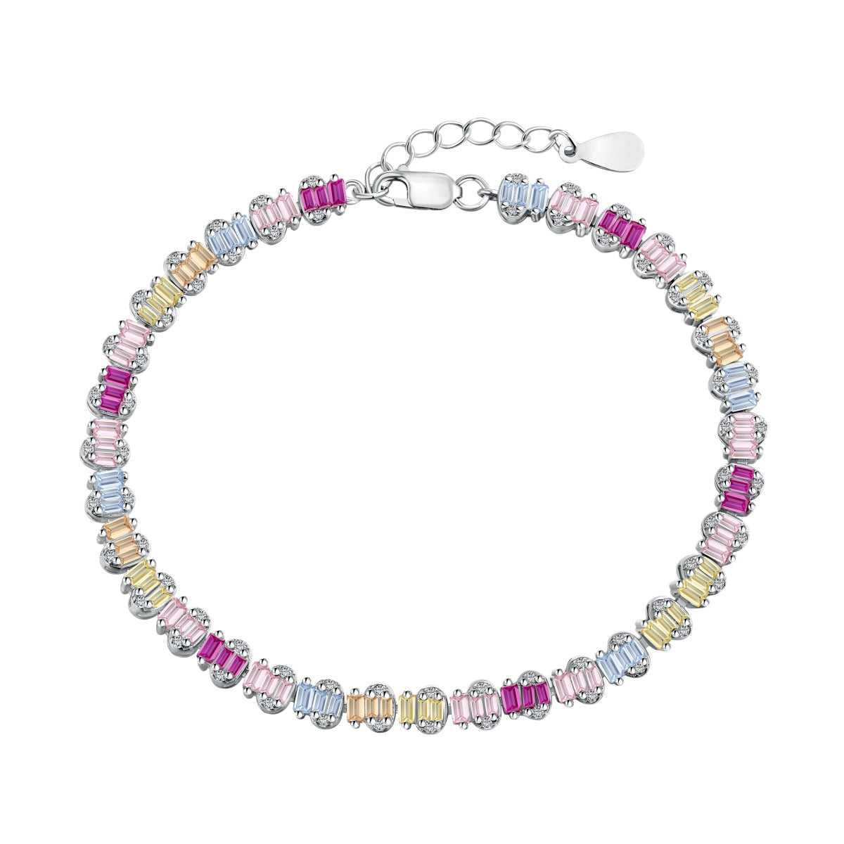 [CiCi]Delicate Colorful Emerald Cut Party Bracelet