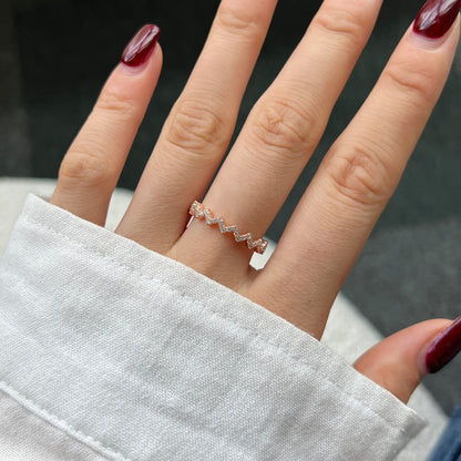 [CiCi]Delicate Enchanting Wave Shape Daily Ring