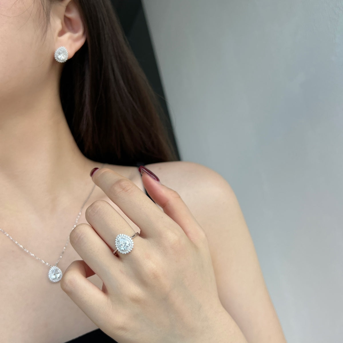 [CiCi]Delicate Gorgeous Pear Cut Daily Earrings