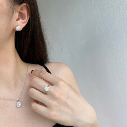 [CiCi]Delicate Radiant Oval Cut Daily Earrings