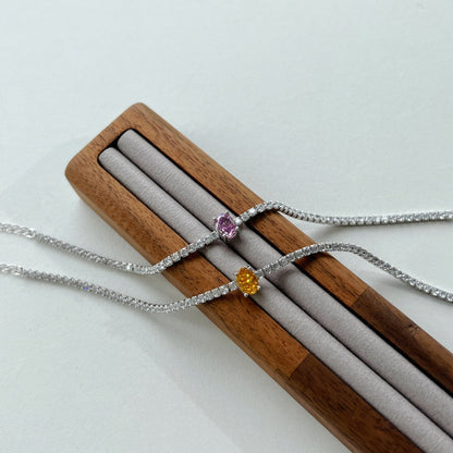 [CiCi]0.75 Carat Exquisite Oval Cut Daily Bracelet