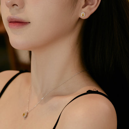 [CiCi]Delicate Unique Oval Cut Daily Earrings