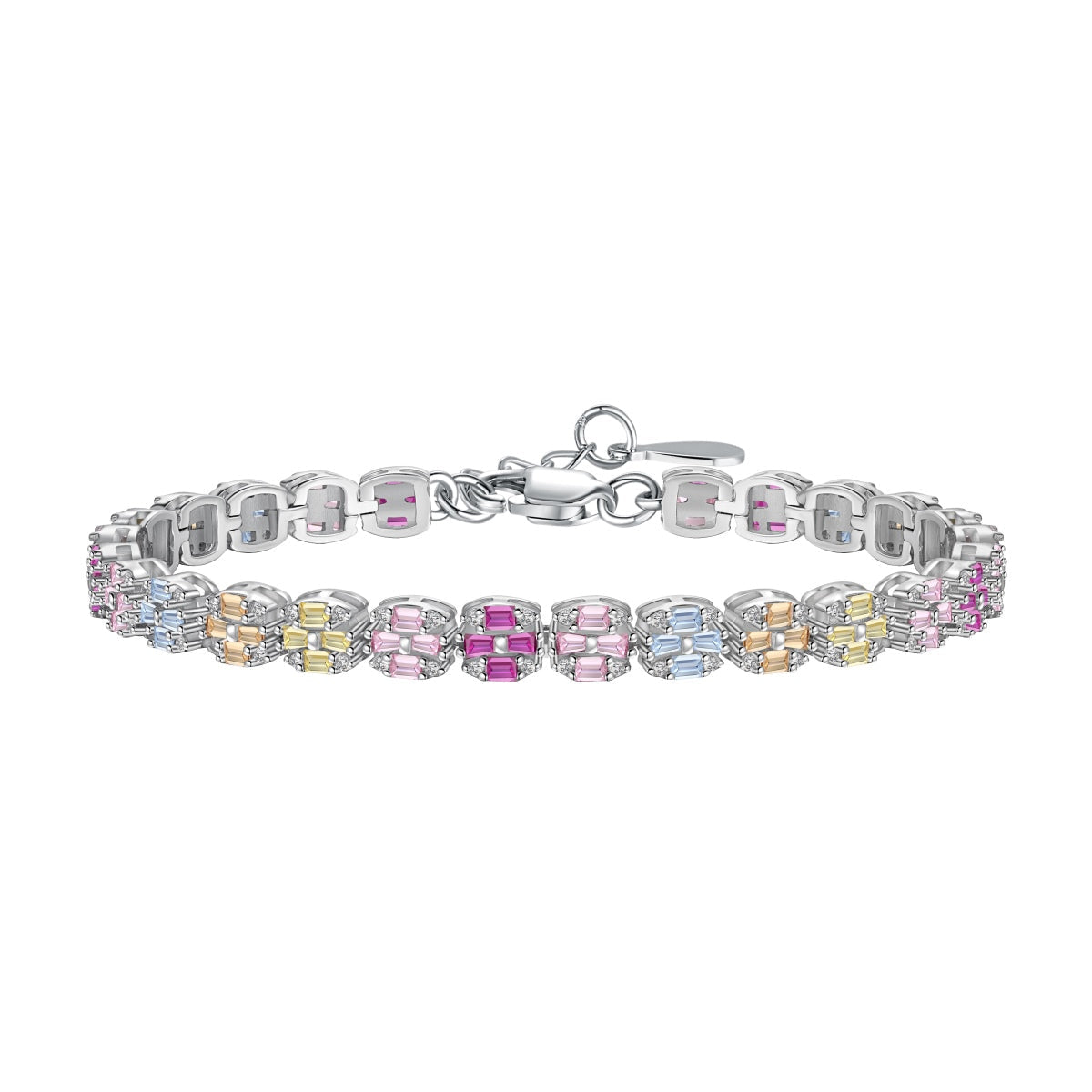 [CiCi]Delicate Colorful Emerald Cut Daily Bracelet