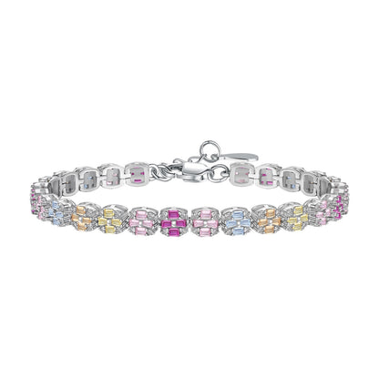 [CiCi]Delicate Colorful Emerald Cut Daily Bracelet