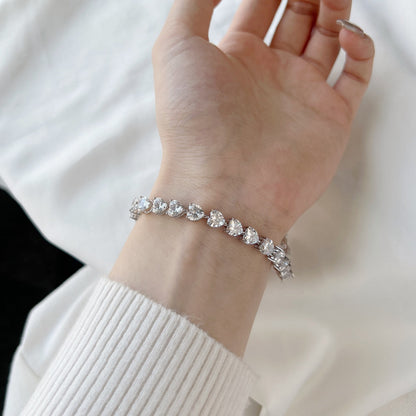 [CiCi]0.75 Carat Elegant Romantic Heart Shape Lover Bracelet