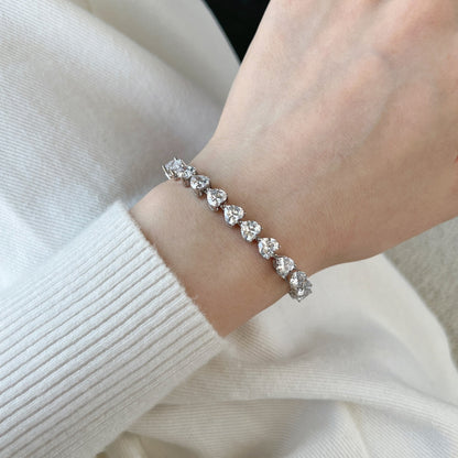 [CiCi]0.75 Carat Elegant Romantic Heart Shape Lover Bracelet