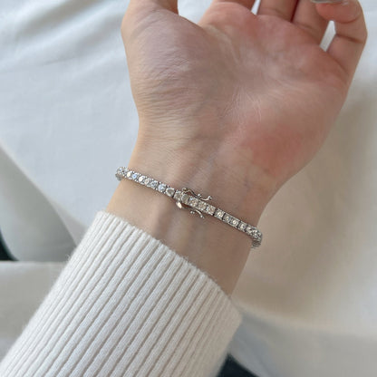[CiCi]Dainty Charming Round Cut Tennis Bracelet