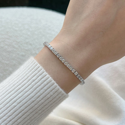 [CiCi]Dainty Charming Round Cut Tennis Bracelet