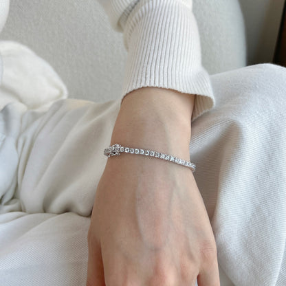 [CiCi]Dainty Charming Round Cut Tennis Bracelet