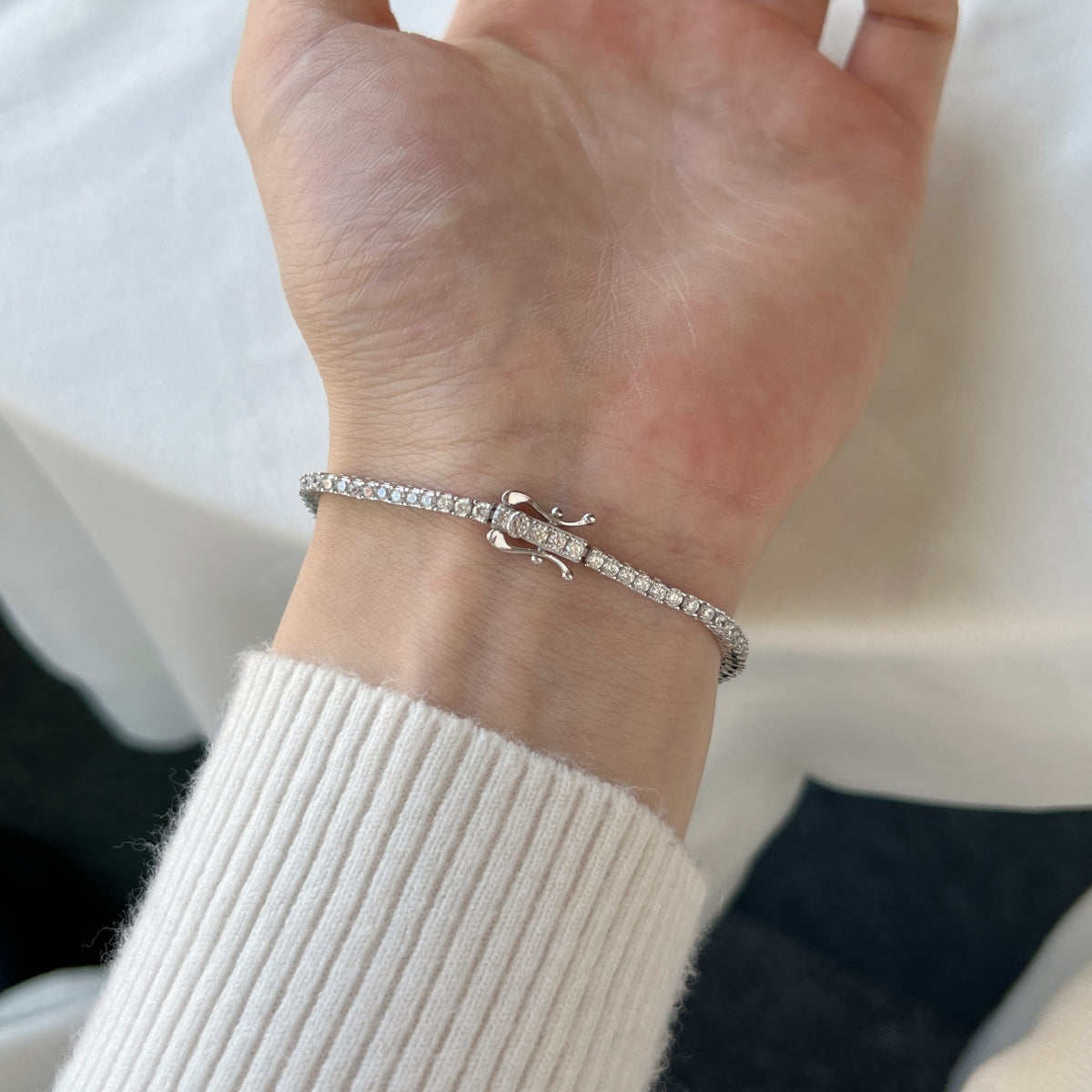 [CiCi]Dazzling Exquisite Round Cut Daily Bracelet