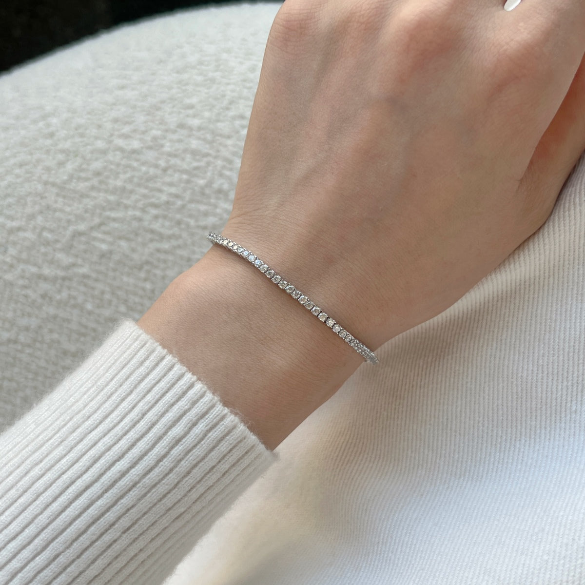 [CiCi]Dazzling Exquisite Round Cut Daily Bracelet