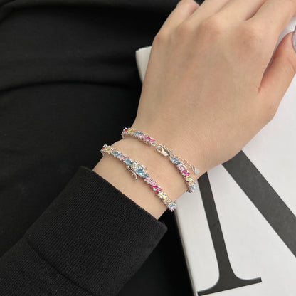 [CiCi]Ornate Sparkling Multi Cut Party Bracelet