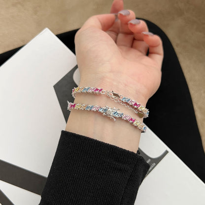 [CiCi]Ornate Sparkling Multi Cut Party Bracelet