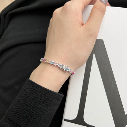 [CiCi]Ornate Sparkling Multi Cut Party Bracelet