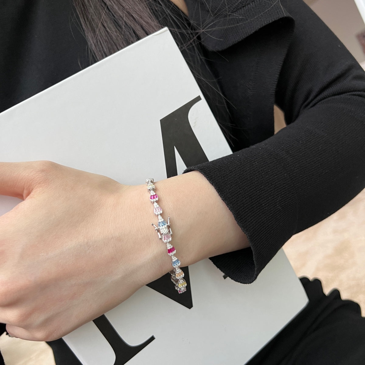 [CiCi]Radiant Water Drop Shape Daily Bracelet
