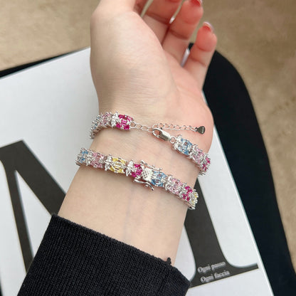 [CiCi]Delicate Colorful Multi Cut Party Bracelet