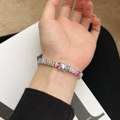 [CiCi]Delicate Colorful Multi Cut Party Bracelet