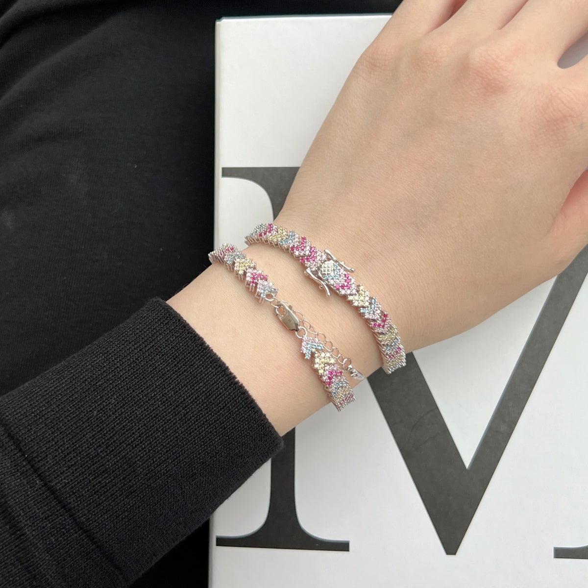 [CiCi]Ornate Sparkling Round Cut Party Bracelet