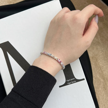 [CiCi]Radiant Colorful Emerald Cut Party Bracelet