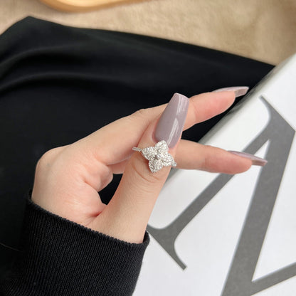 [CiCi]Luxurious Colorful Flower Shape Banquet Ring