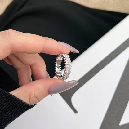 [CiCi]Splashy Ornate Emerald Cut Cocktail Ring