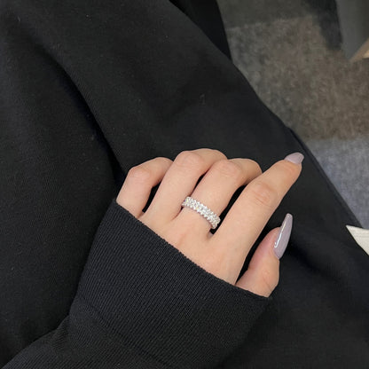[CiCi]Splashy Ornate Emerald Cut Cocktail Ring