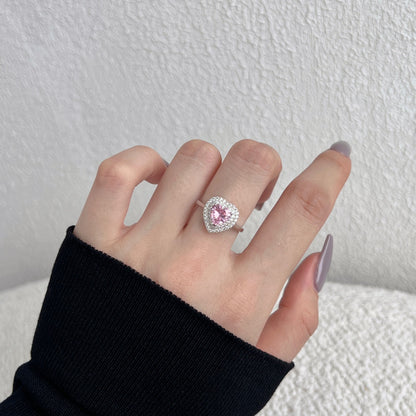 [CiCi]Delicate Ebullient Heart Shape Wedding Ring